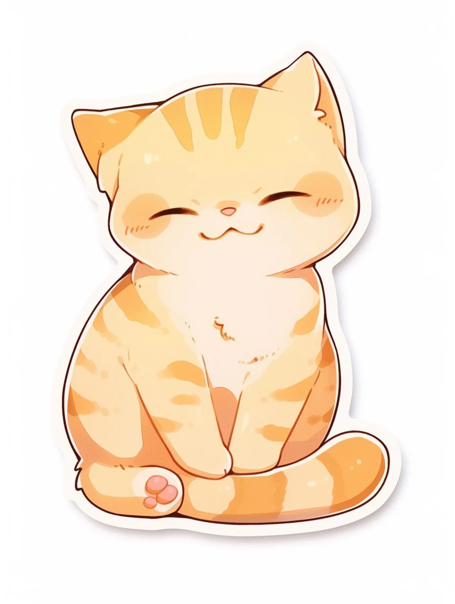 猫のステッカーイラスト 制作ビジュアル 2