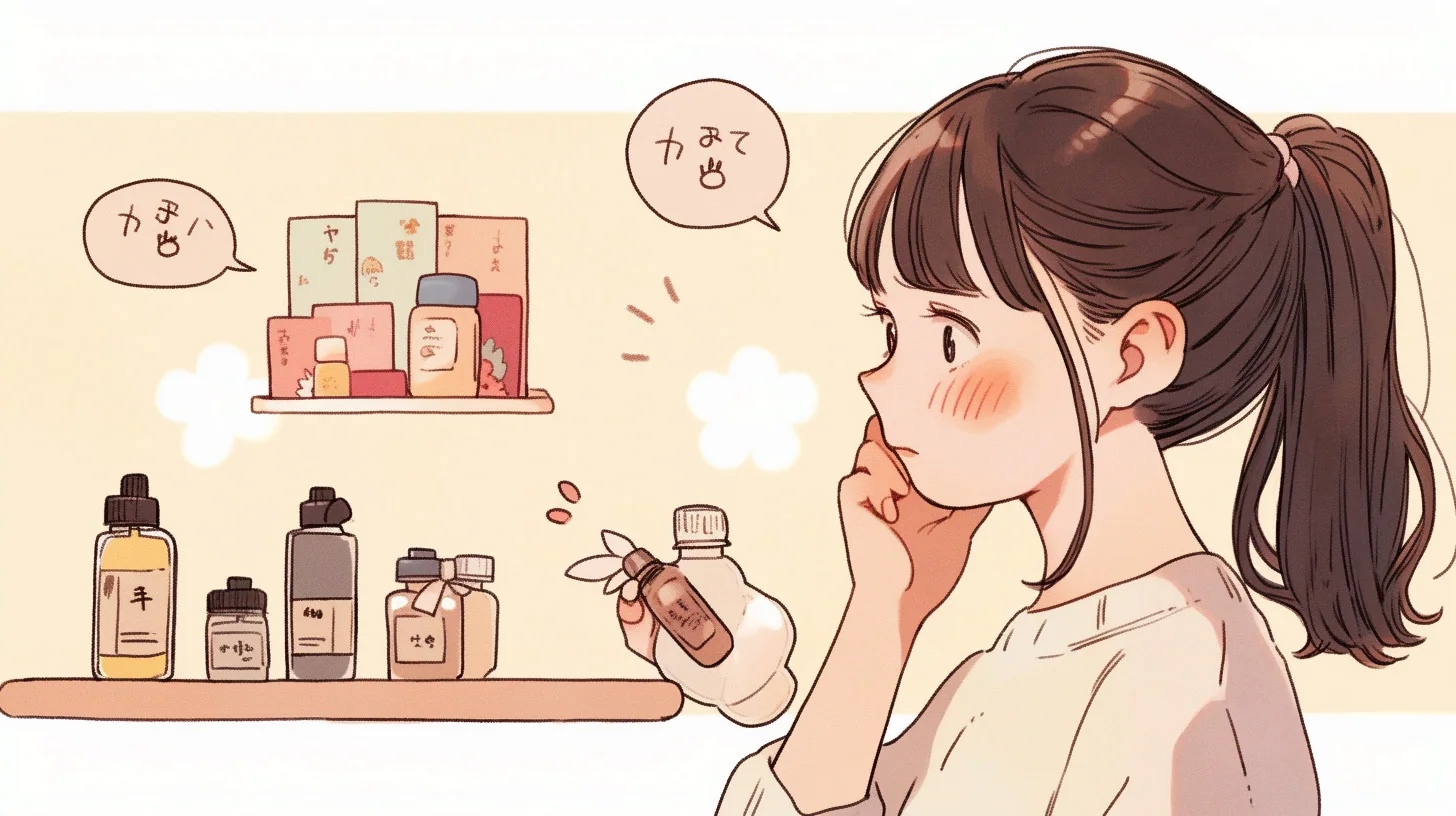 商品を紹介する女性のイラスト 制作ビジュアル 2
