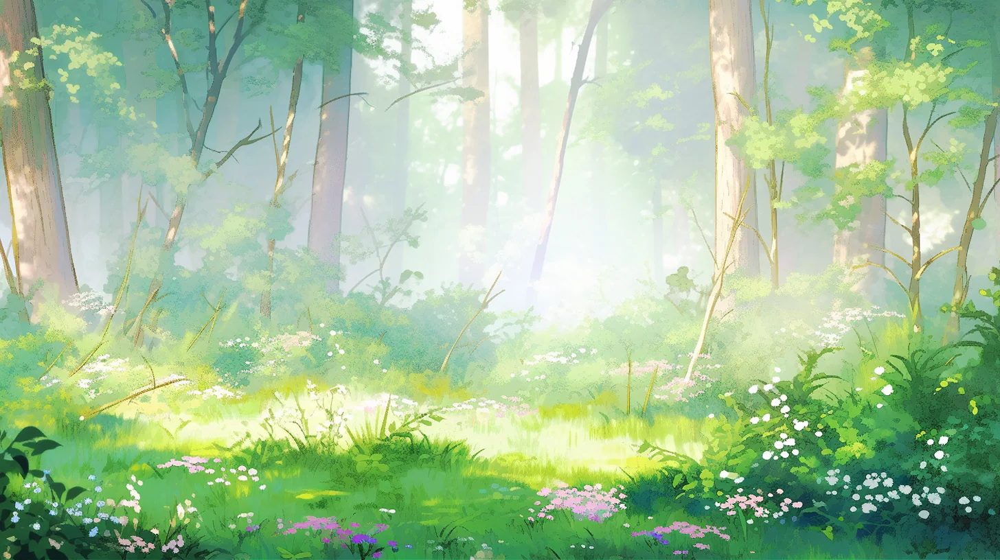 森のイラスト 制作ビジュアル 3
