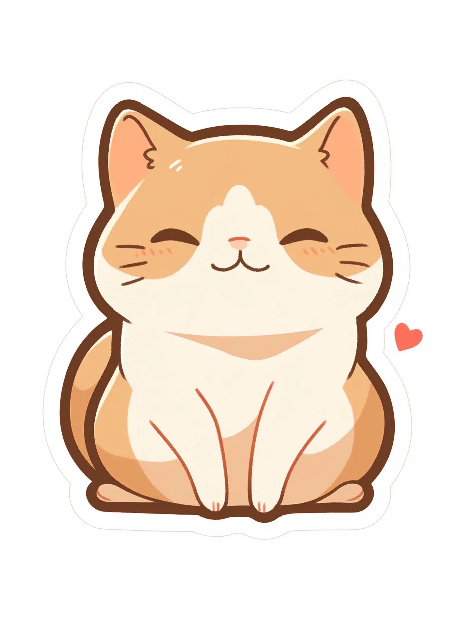 猫のステッカーイラスト 制作ビジュアル 7