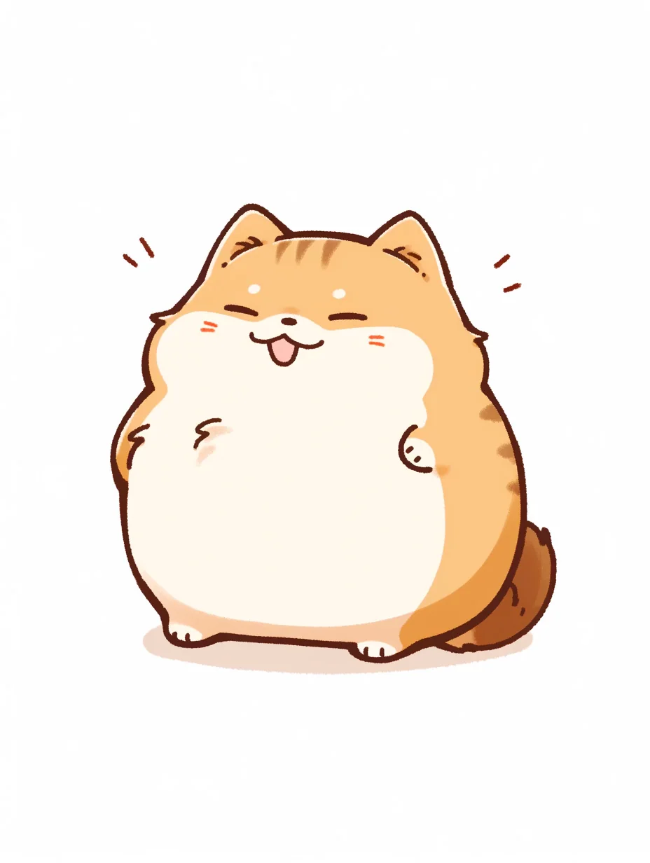 猫のステッカーイラスト