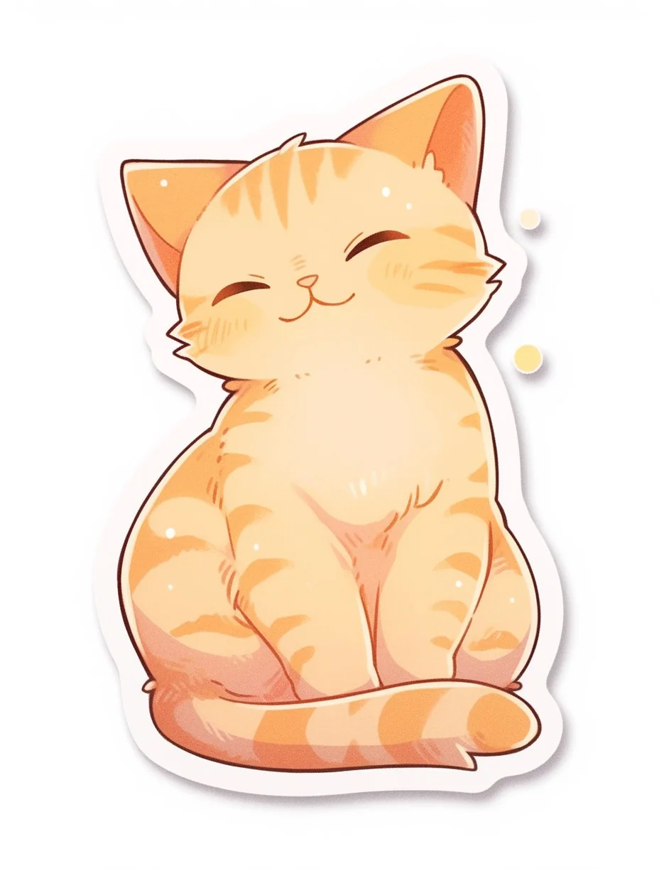 猫のステッカーイラスト 制作ビジュアル 6